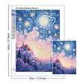 Peinture diamant nuit ciel étoilé 20 à 40 cm carré ou rond – 5
