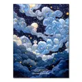 Peinture diamant nuit ciel étoilé 20 à 40 cm carré ou rond – Couleur Brun (XP-5577)