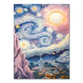 Peinture diamant nuit ciel étoilé 20 à 40 cm carré ou rond – Couleur Jaune (XP-5561)