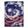 Peinture diamant nuit ciel étoilé 20 à 40 cm carré ou rond – Couleur MULTI (XP-5576)