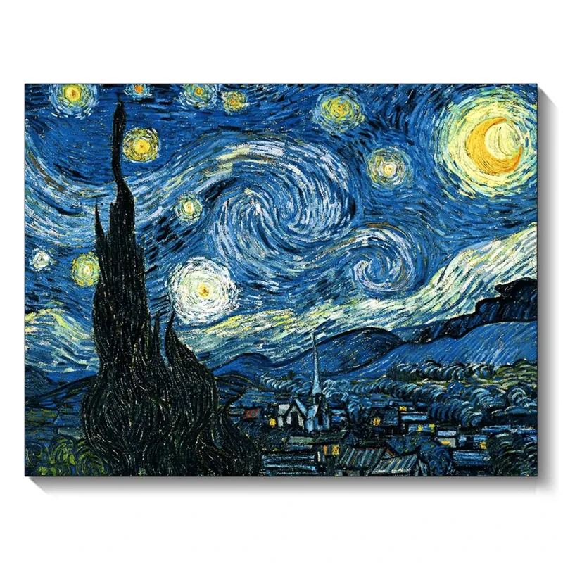 Peinture diamant nuit étoilée Van Gogh 20x30 à 40x50 cm