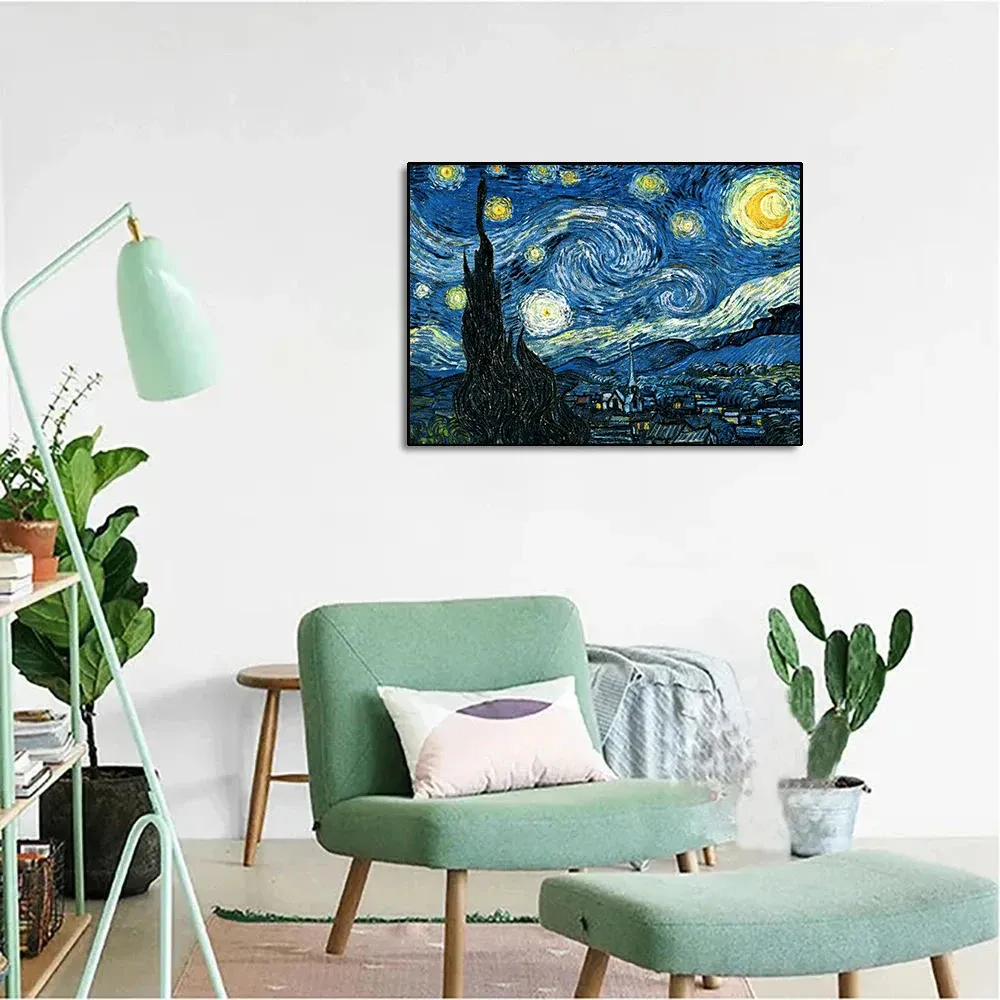 Peinture diamant nuit étoilée Van Gogh 20x30 à 40x50 cm