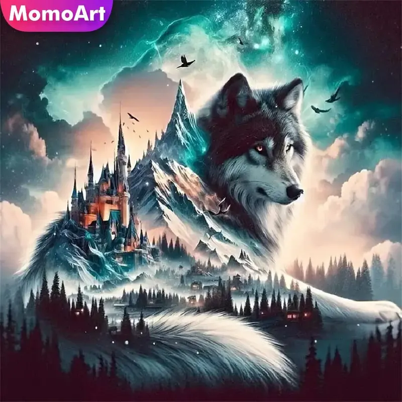 Peinture diamant ours lune 20 à 50 cm