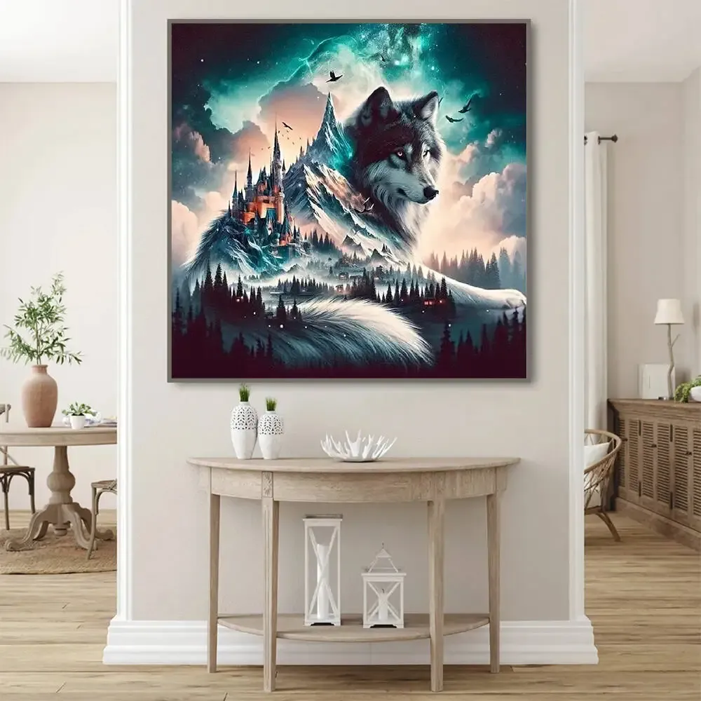 Peinture diamant ours lune 20 à 50 cm