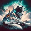 Peinture diamant ours lune 20 à 50 cm – Couleur Rouge (60)
