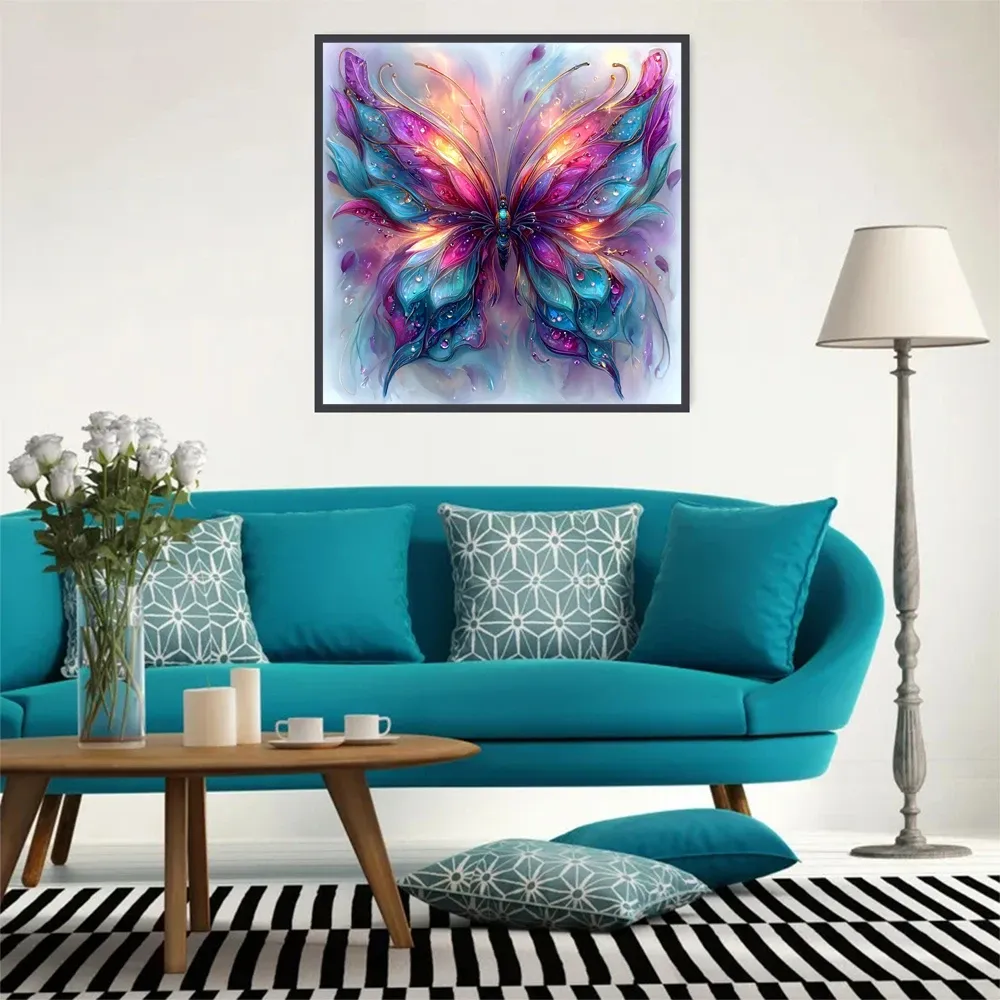 Peinture diamant papillon 20x20 à 50x50 cm