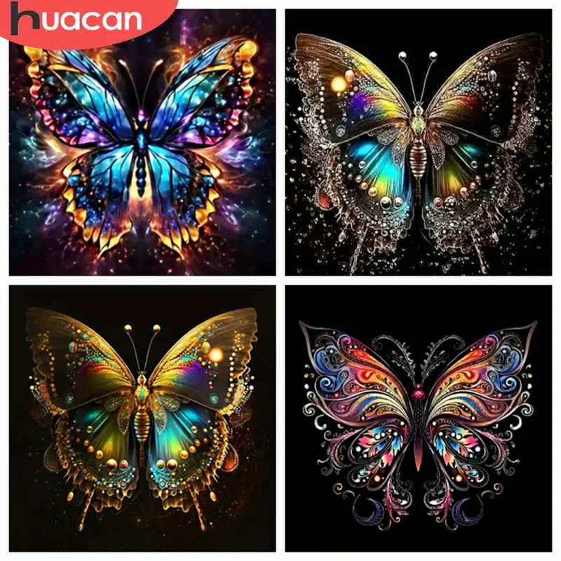 Peinture diamant papillon iridescent 30x30 cm