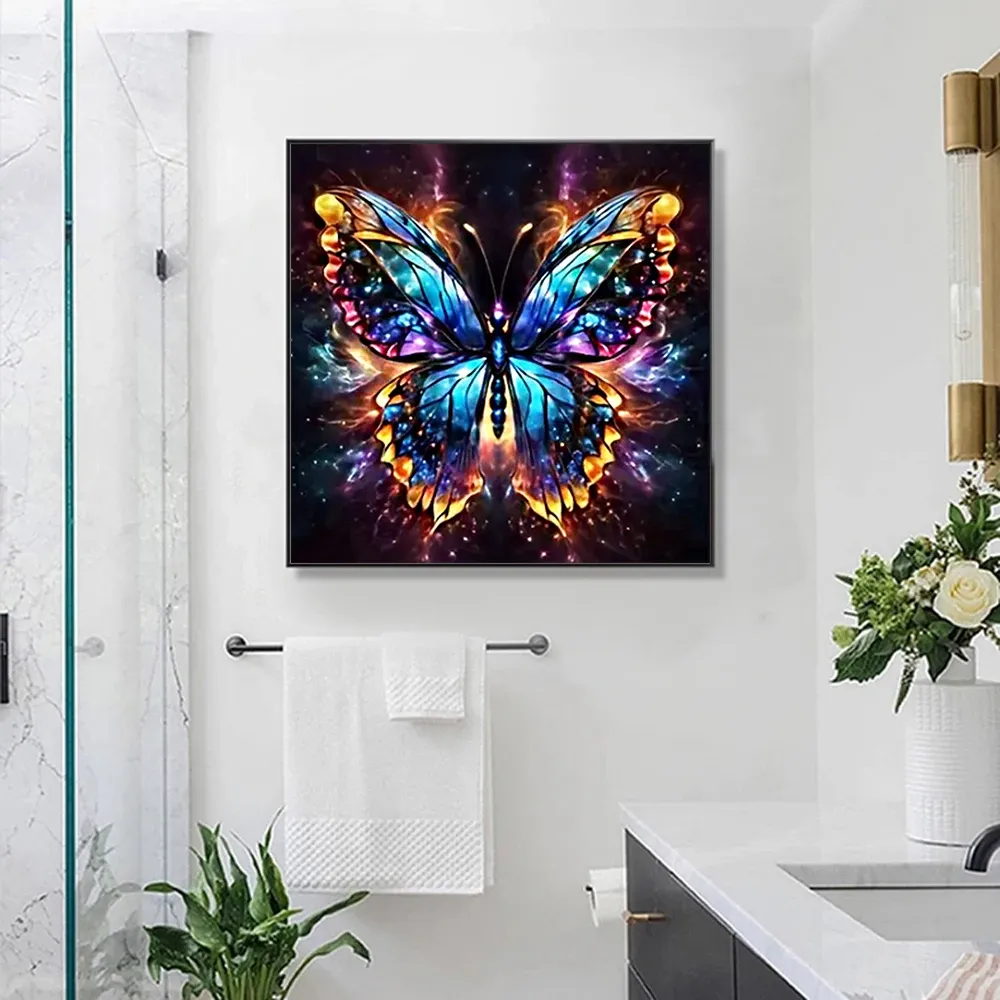 Peinture diamant papillon iridescent 30x30 cm