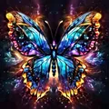 Peinture diamant papillon iridescent 30x30 cm – Couleur XE7-094