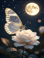 Peinture diamant papillon rose lune 20 à 50 cm – Couleur 4969