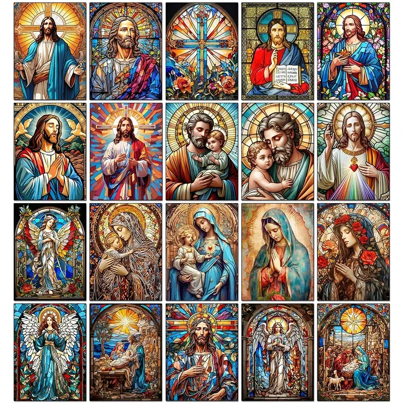 Peinture diamant Pâques Jésus 20 à 70 cm