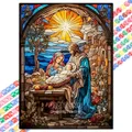 Peinture diamant Pâques Jésus 20 à 70 cm – Couleur Gris clair (06)