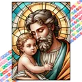 Peinture diamant Pâques Jésus 20 à 70 cm – Couleur noir (10)