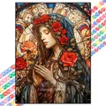 Peinture diamant Pâques Jésus 20 à 70 cm – Couleur Rose (20)