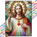 Peinture diamant Pâques Jésus 20 à 70 cm – Couleur Violet (05)