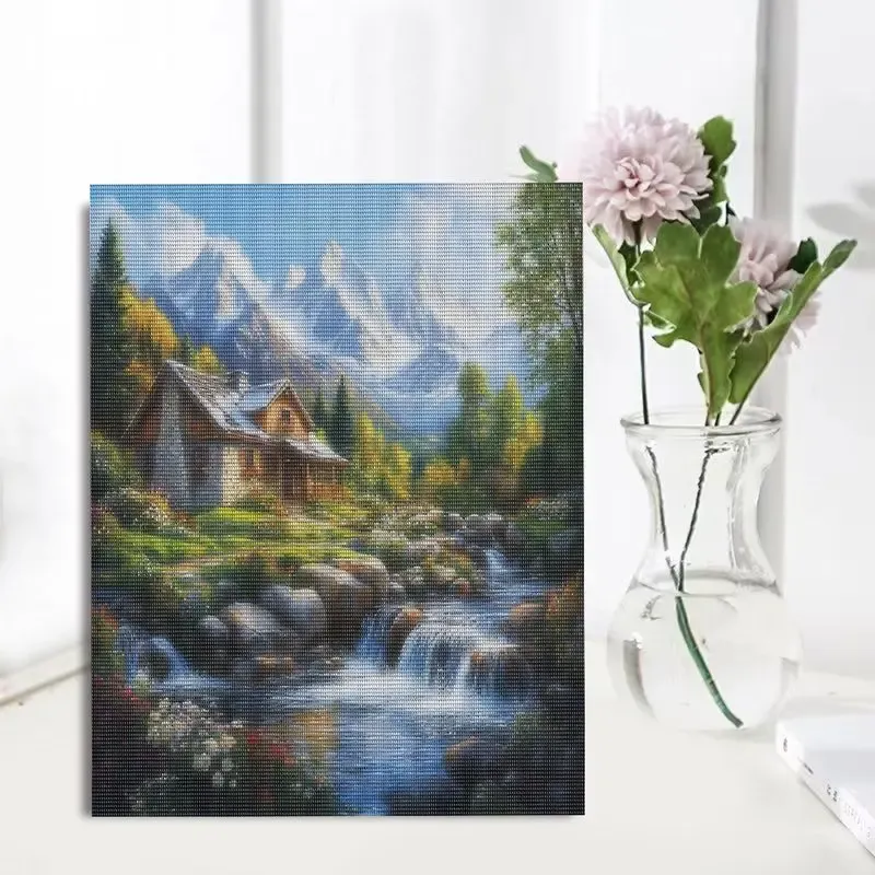 Peinture diamant paysage 20 à 50 cm carré ou rond