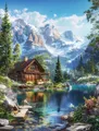 Peinture diamant paysage 20 à 50 cm carré ou rond – Couleur DZDP101113