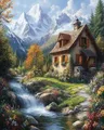 Peinture diamant paysage 20 à 50 cm carré ou rond – Couleur DZDP101640