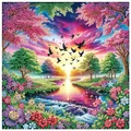 Peinture diamant paysage 30x30 cm – Couleur beautiful scenery