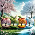 Peinture diamant paysage 4 saisons 20x20 à 50x50 cm – 1
