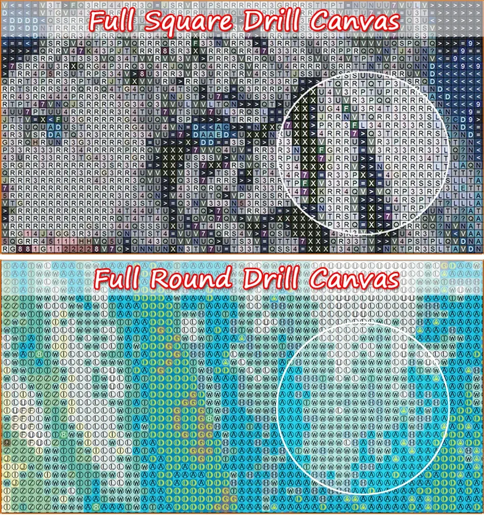 Peinture diamant paysage abstrait coucher de soleil grand format
