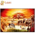 Peinture diamant paysage africain 20 à 65 cm carré – 1