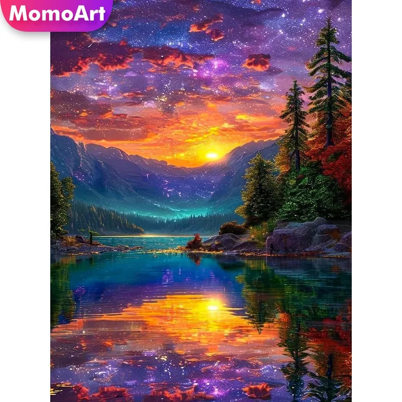 Peinture diamant paysage étoilé 20 à 70 cm