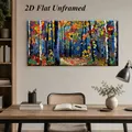 Peinture diamant paysage forestier abstrait 20 à 70 cm – Couleur MULTI (01)