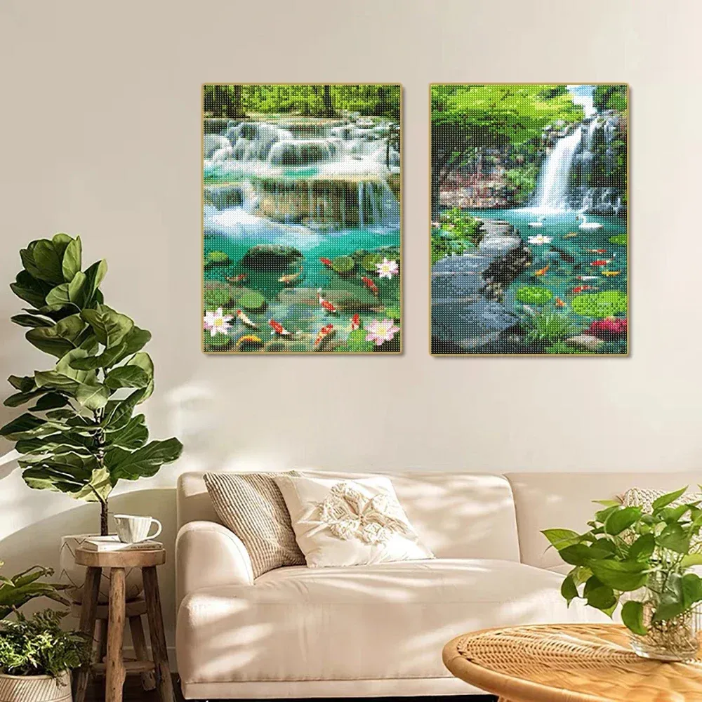 Peinture diamant paysage forêt 20x30 à 40x50 cm