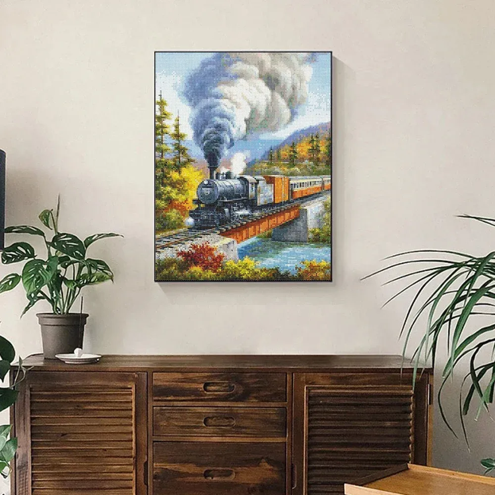 Peinture diamant paysage forêt 20x30 à 40x50 cm