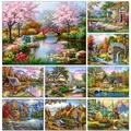 Peinture diamant paysage forêt 30 cm ronde – 1
