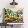 Peinture diamant paysage forêt 30 cm ronde – 2