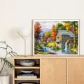 Peinture diamant paysage forêt 30 cm ronde – 3