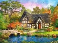 Peinture diamant paysage forêt 30 cm ronde – Couleur ASFX101