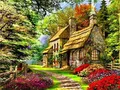 Peinture diamant paysage forêt 30 cm ronde – Couleur ASFX102