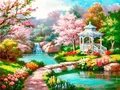 Peinture diamant paysage forêt 30 cm ronde – Couleur ASFX6030