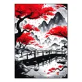 Peinture diamant paysage japonais 20x30 à 40x50 cm – Couleur Gris clair (RT-2379)