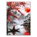 Peinture diamant paysage japonais 20x30 à 40x50 cm – Couleur jaune clair (RT-2385)