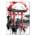 Peinture diamant paysage japonais 20x30 à 40x50 cm – Couleur noir (RT-2383)