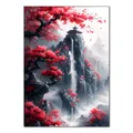 Peinture diamant paysage japonais 20x30 à 40x50 cm – Couleur Orange (RT-2387)