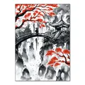 Peinture diamant paysage japonais 20x30 à 40x50 cm – Couleur Rose (RT-2393)