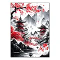Peinture diamant paysage japonais 20x30 à 40x50 cm – Couleur vert (RT-2380)