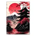 Peinture diamant paysage japonais 20x30 à 40x50 cm – Couleur VIOLETTE/Violet (RT-2386)