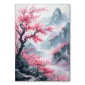 Peinture diamant paysage japonais Sakura 20x30 à 40x50 cm – Couleur KEP-602U