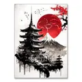 Peinture diamant paysage japonais Sakura 20x30 à 40x50 cm – Couleur KEP-604U
