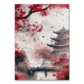 Peinture diamant paysage japonais Sakura 20x30 à 40x50 cm – Couleur KEP-606U