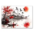 Peinture diamant paysage japonais Sakura 20x30 à 40x50 cm – Couleur KEP-608U