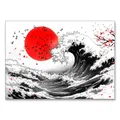 Peinture diamant paysage japonais Sakura 20x30 à 40x50 cm – Couleur KEP-610U