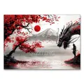 Peinture diamant paysage japonais Sakura 20x30 à 40x50 cm – Couleur KEP-611U