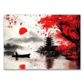 Peinture diamant paysage japonais Sakura 20x30 à 40x50 cm – Couleur KEP-619U